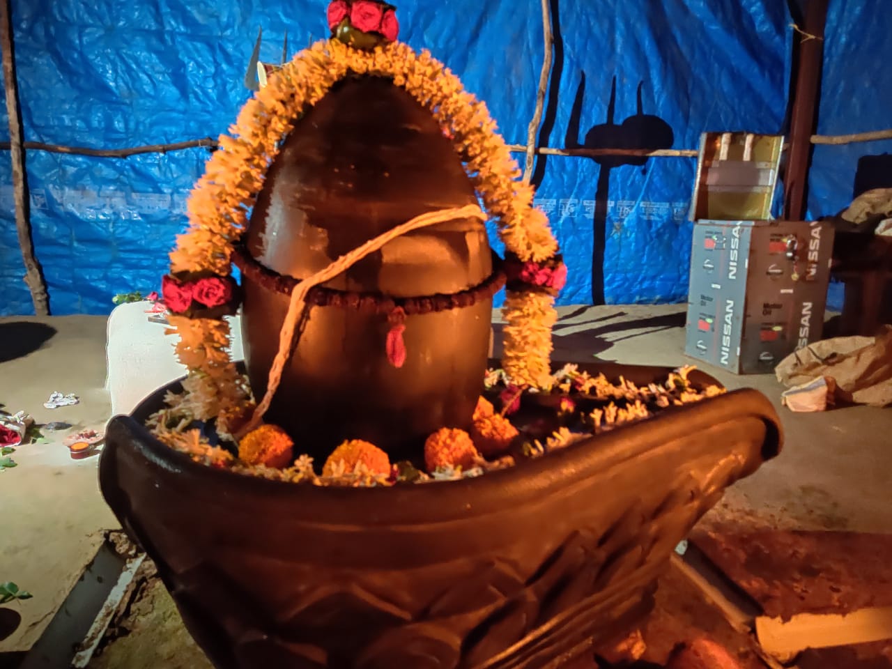 Decorated Shivling at Rudradhaam